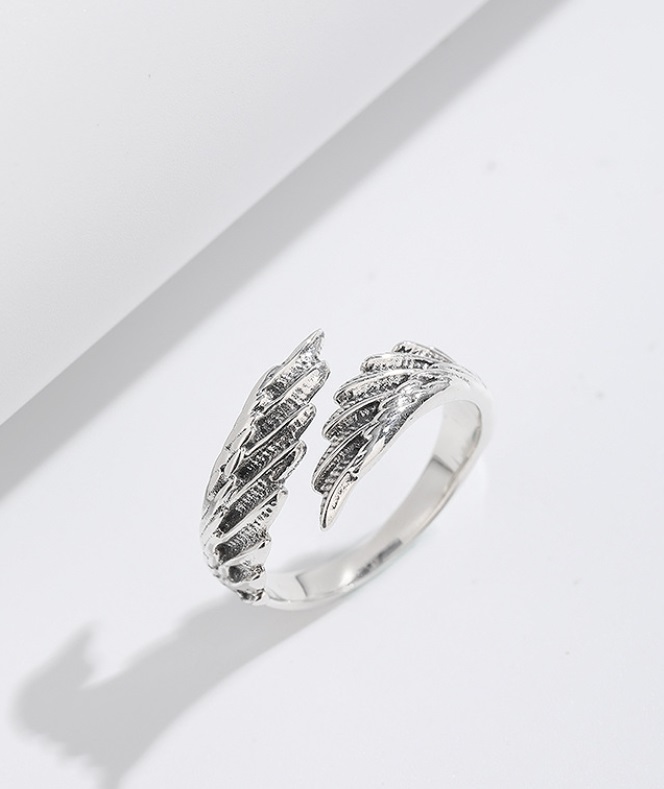 925 Sterling Silver Antique Wing Ring